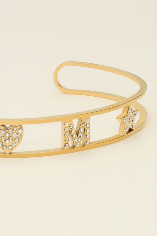 My Jewellery Open Bangle Met Initial