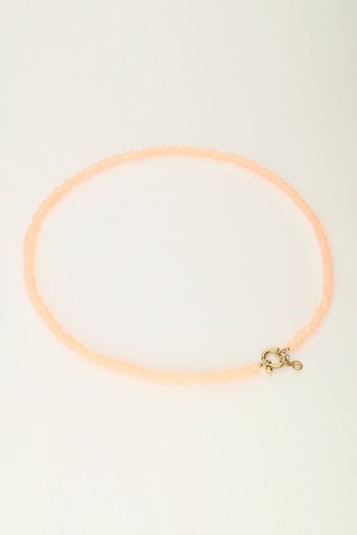 My Jewellery Oranje Kralenketting Met Slotje