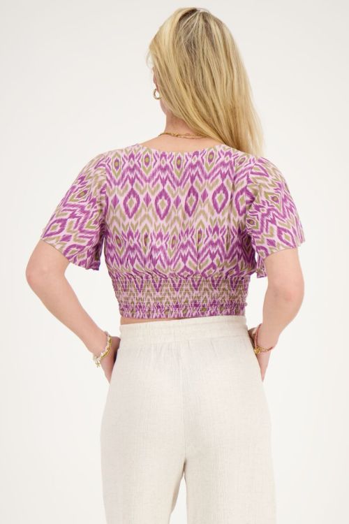 My Jewellery Paarse Top Met Aztec Print