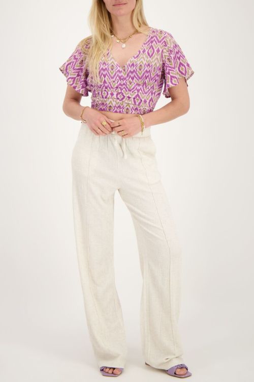 My Jewellery Paarse Top Met Aztec Print