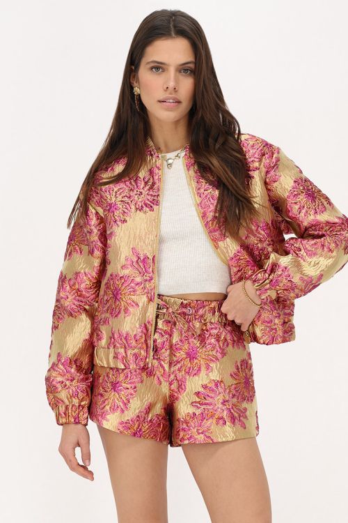 my jewellery Roze jacquard short