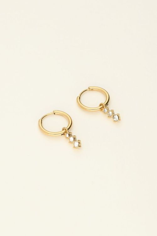 my jewellery Universe oorringen met drie steentjes