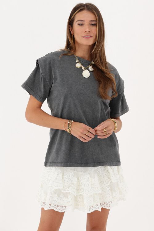 my jewellery Witte korte rok met kant