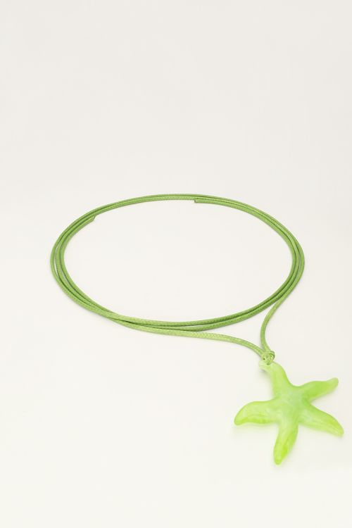 My Jewellery Ocean Groene Koord Ketting Met Zeester