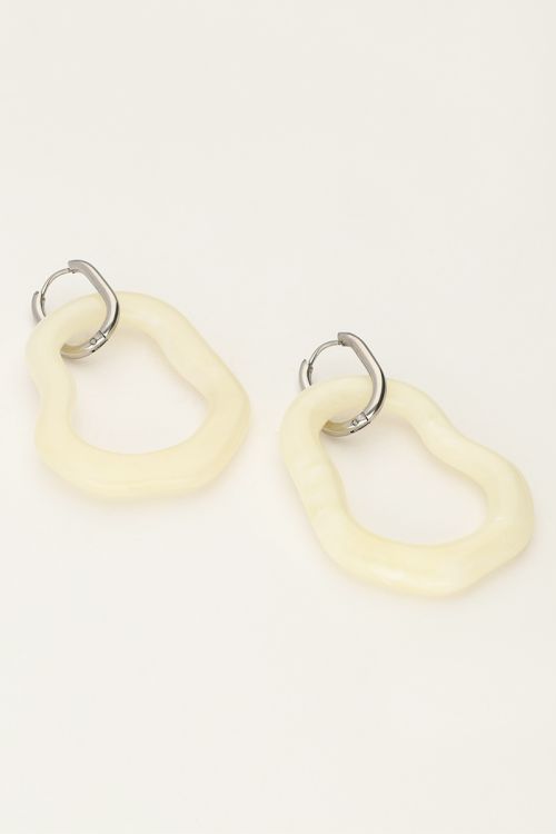 My Jewellery Ocean Oorringen Organische Vorm Groot Beige