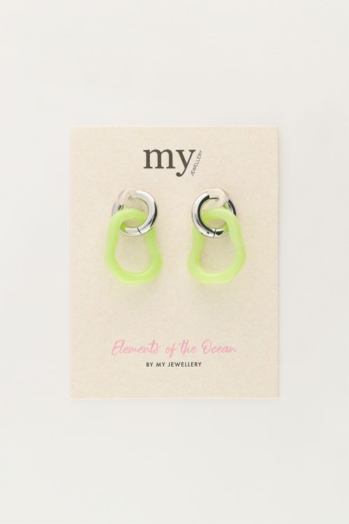 My Jewellery Ocean Oorringen Organische Vorm Klein Groen