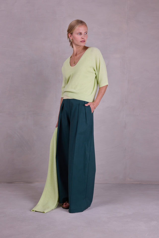 Nathalie Vleeschouwer Almelo Alpaca Top In Daiquri Green