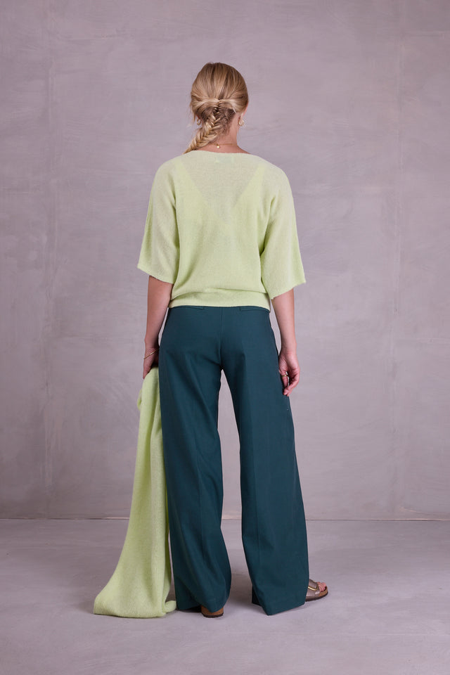 Nathalie Vleeschouwer Almelo Alpaca Top In Daiquri Green