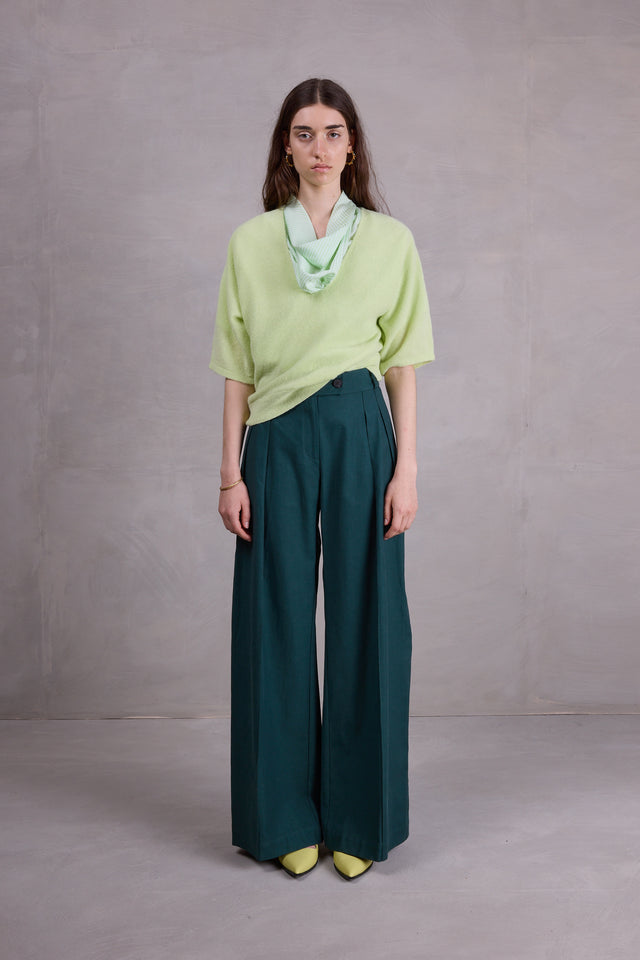 Nathalie Vleeschouwer Almelo Alpaca Top In Daiquri Green