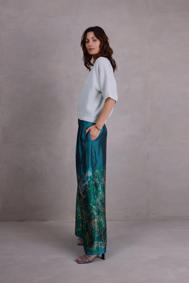 Nathalie Vleeschouwer Almelo Alpaca Top In Ice Blue