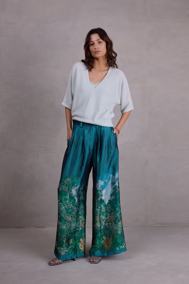 Nathalie Vleeschouwer Almelo Alpaca Top In Ice Blue