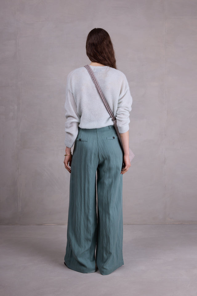 Nathalie Vleeschouwer Asti Overslag Trui In Ice Blue