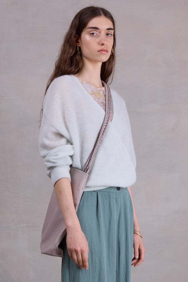 Nathalie Vleeschouwer Asti Overslag Trui In Ice Blue