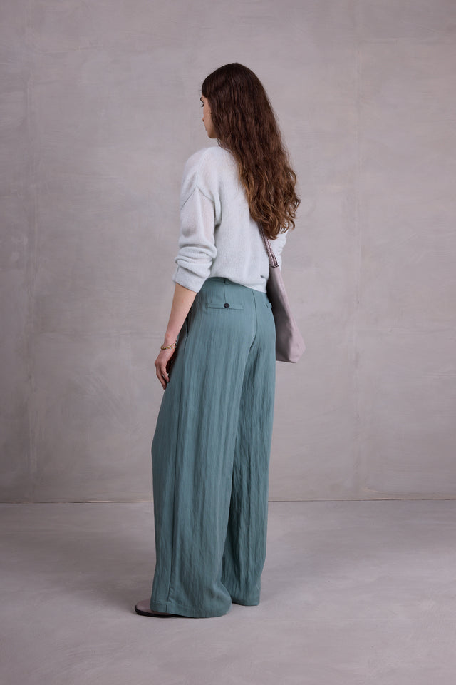 Nathalie Vleeschouwer Asti Overslag Trui In Ice Blue