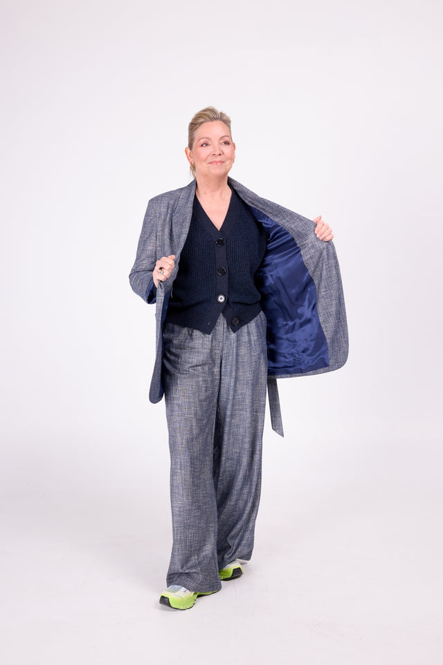 Nathalie Vleeschouwer Casper Blauw Gemêleerde Blazer