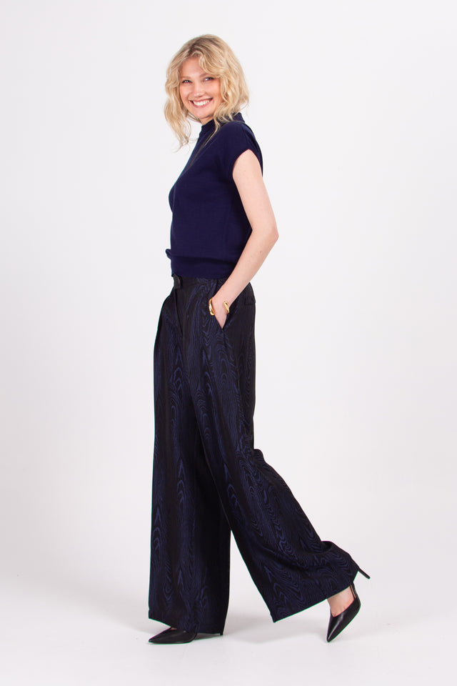 Nathalie Vleeschouwer Cezar Broek In Midnight Wood Jacquard
