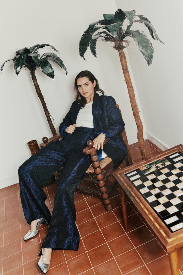 Nathalie Vleeschouwer Cezar Broek In Midnight Wood Jacquard