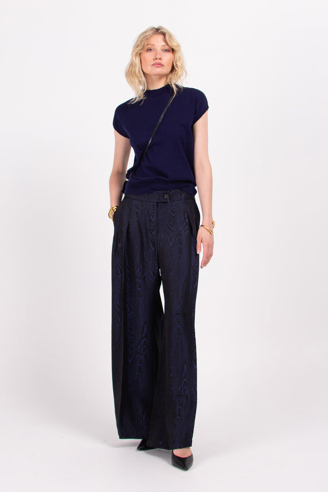 Nathalie Vleeschouwer Cezar Broek In Midnight Wood Jacquard