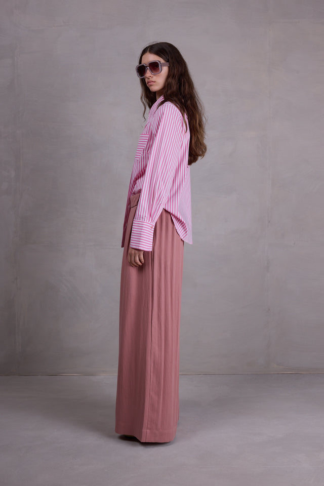 Nathalie Vleeschouwer Clinton Broek In Dusty Rose Tencel