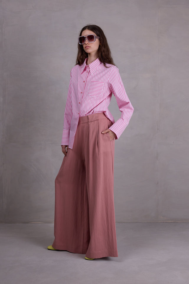 Nathalie Vleeschouwer Clinton Broek In Dusty Rose Tencel