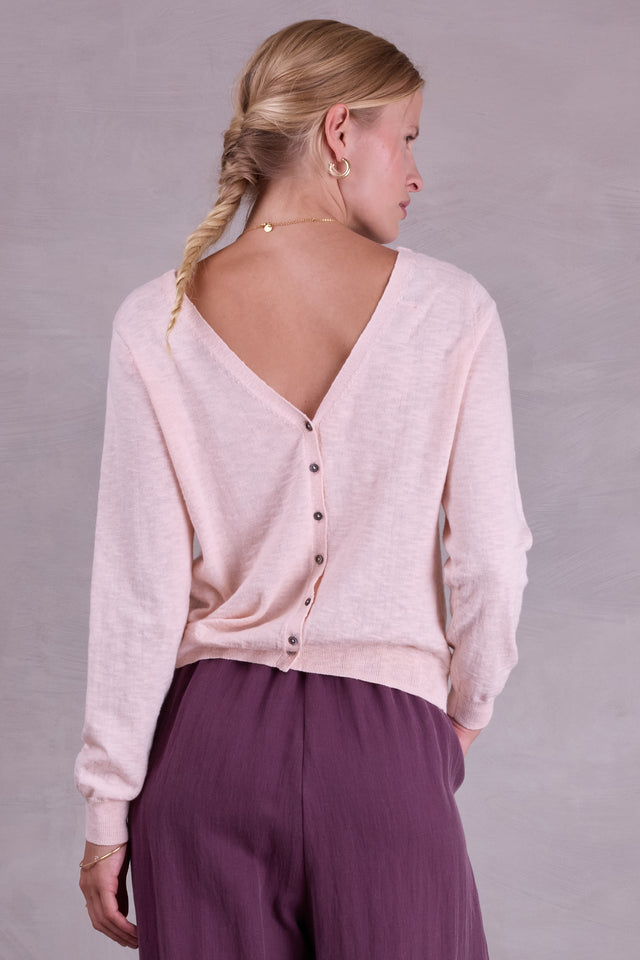 nathalie vleeschouwer Corleone truitje met knoopjes in blush