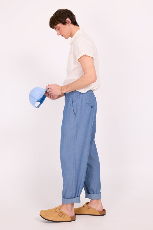 Nathalie Vleeschouwer Dan Lichtgestreepte Barrel Broek