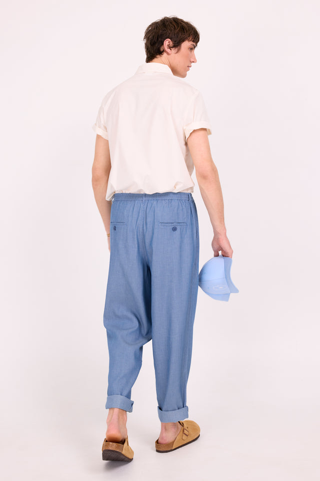 Nathalie Vleeschouwer Dan Lichtgestreepte Barrel Broek