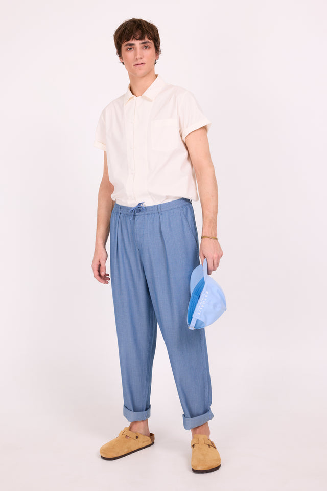 Nathalie Vleeschouwer Dan Lichtgestreepte Barrel Broek