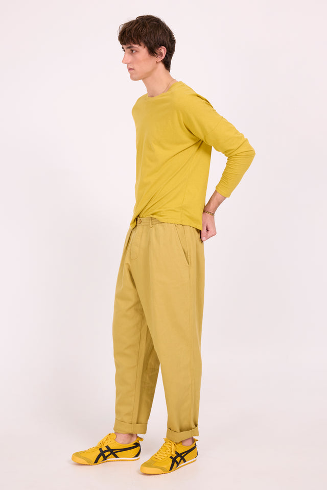 Nathalie Vleeschouwer Dan Olijfkleurige Barrel Broek