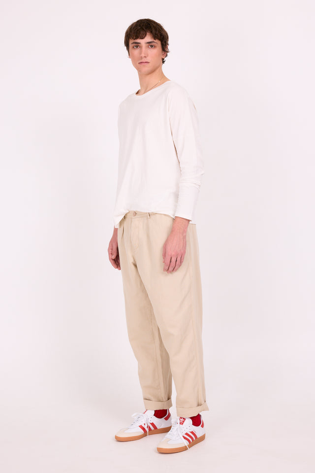 Nathalie Vleeschouwer Dan Zandkleurige Barrel Broek