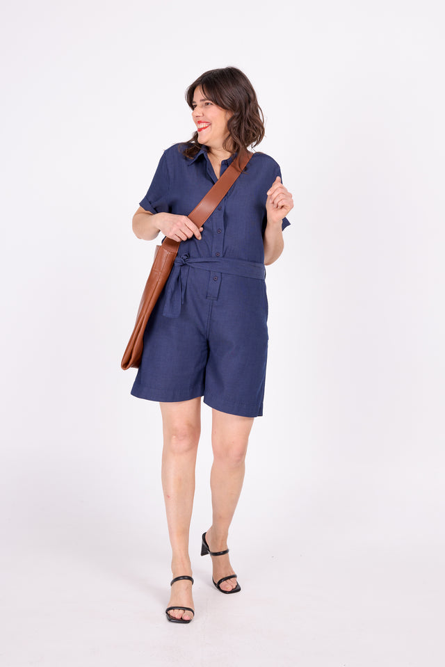 Nathalie Vleeschouwer Darsi Donkerblauw Gestreepte Playsuit