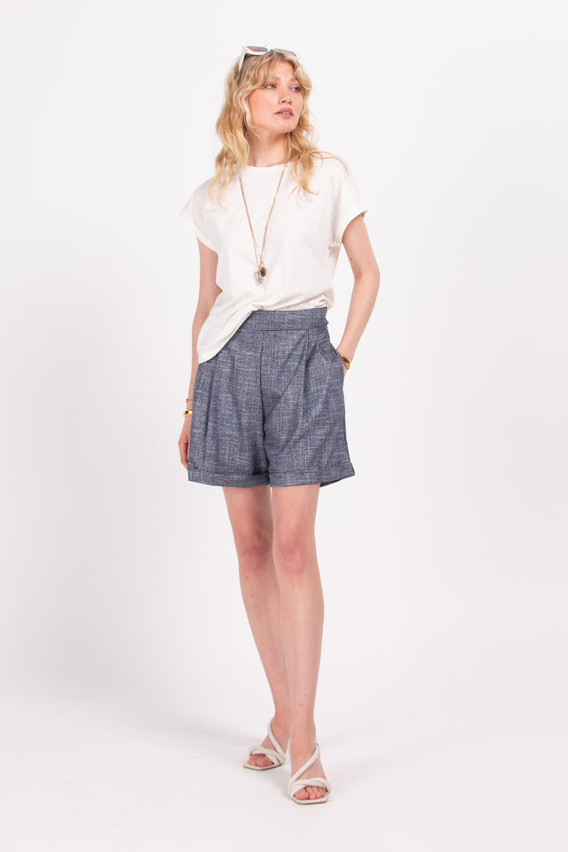 Nathalie Vleeschouwer Diaz Geklede Blauw Gemêleerde Short