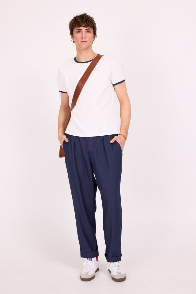 Nathalie Vleeschouwer Drue T-shirt Met Navy Contrastboord