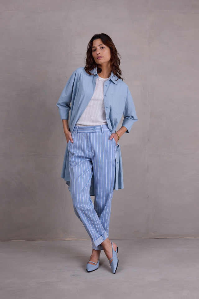 Nathalie Vleeschouwer Duran Hemdsjurk In Misty Blue