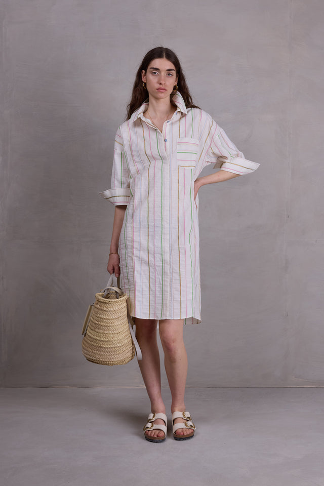 Nathalie Vleeschouwer Duran Hemdsjurk In Multi Stripes