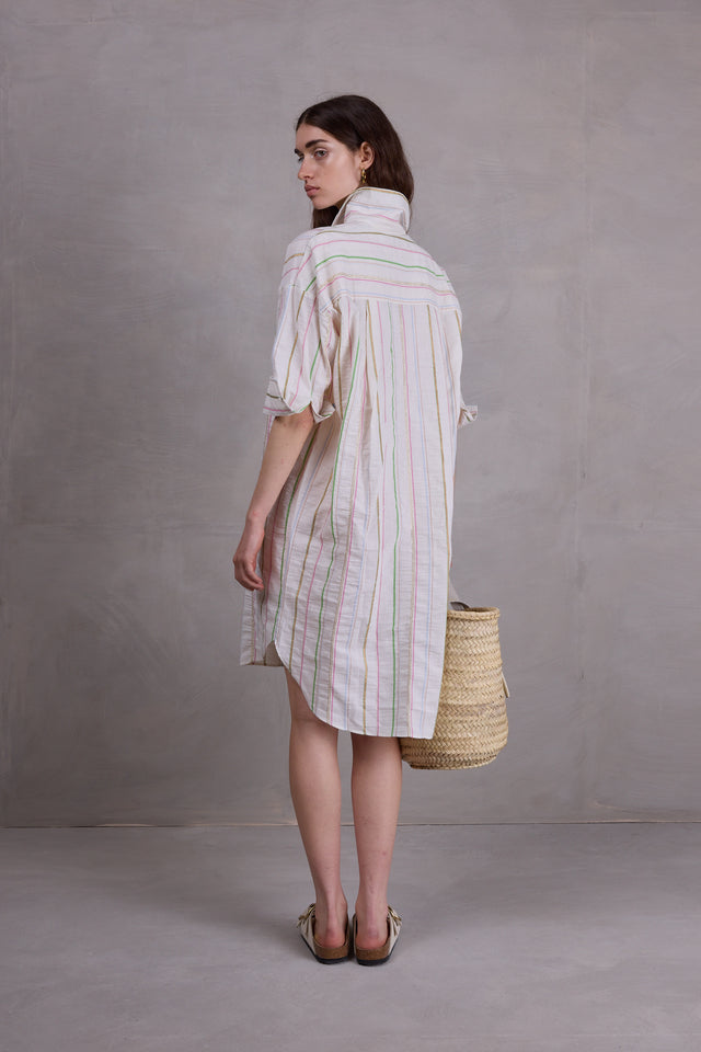 Nathalie Vleeschouwer Duran Hemdsjurk In Multi Stripes