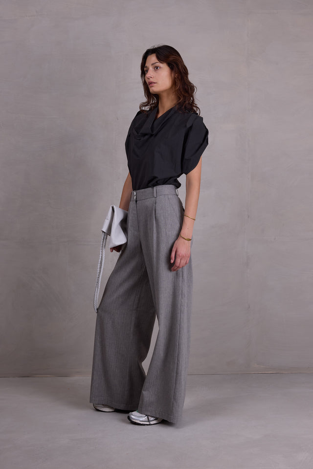 Nathalie Vleeschouwer Edward Broek In Steel Grey Herringbone
