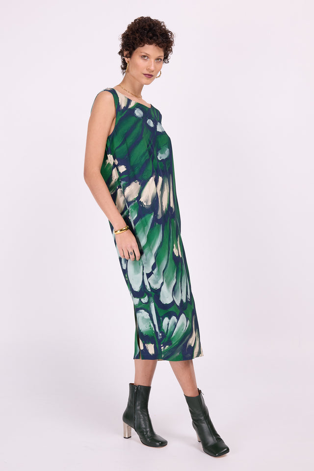 Nathalie Vleeschouwer Ellen Jurk In Beetle Green Wings