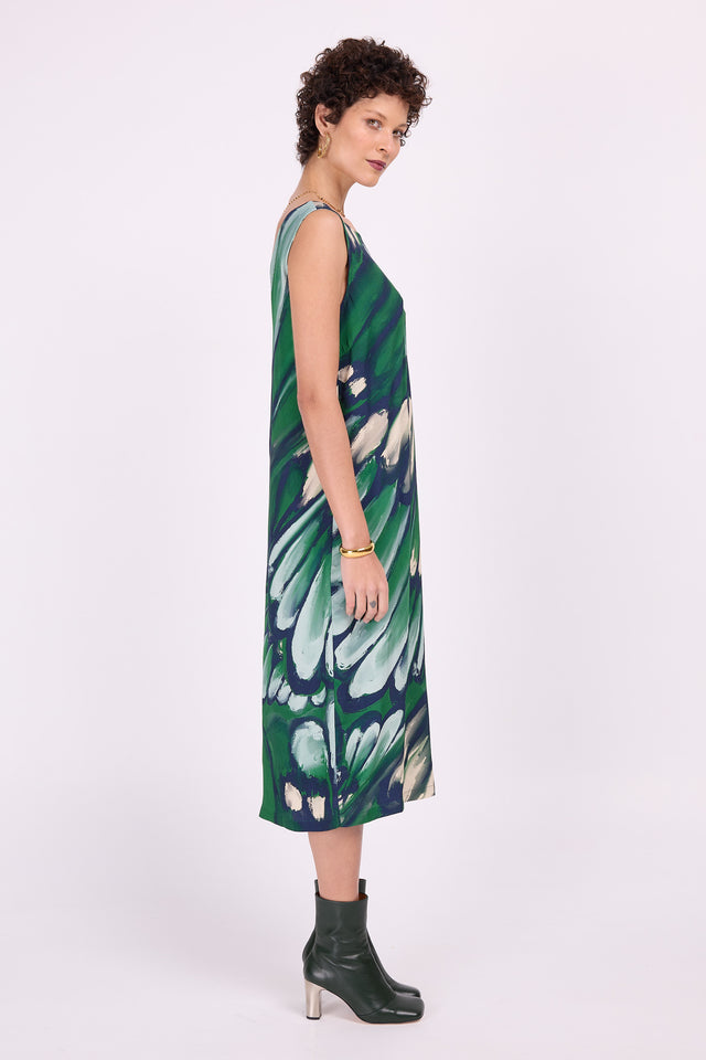 Nathalie Vleeschouwer Ellen Jurk In Beetle Green Wings