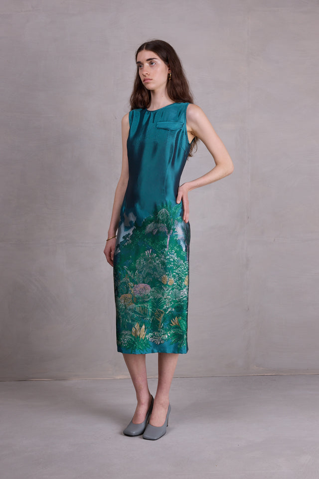 Nathalie Vleeschouwer Emelia Jurk In Jungle Jacquard