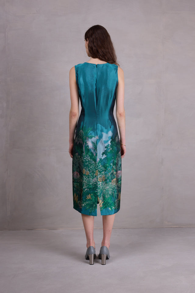 Nathalie Vleeschouwer Emelia Jurk In Jungle Jacquard