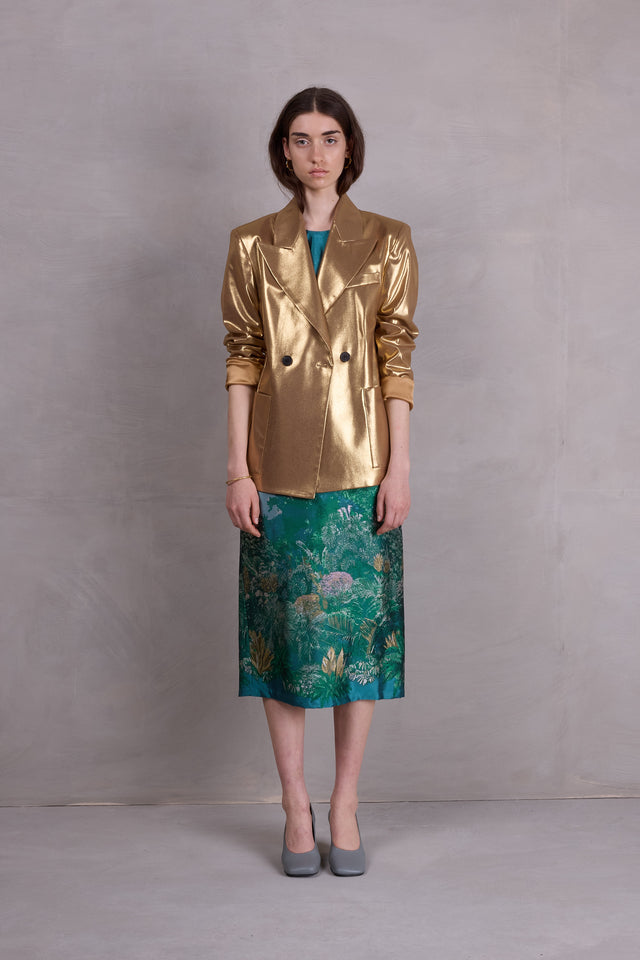 Nathalie Vleeschouwer Emelia Jurk In Jungle Jacquard