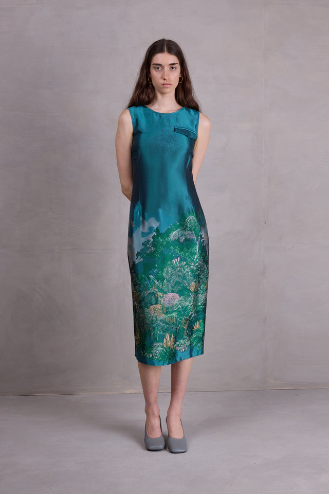 nathalie vleeschouwer Emelia jurk in jungle jacquard