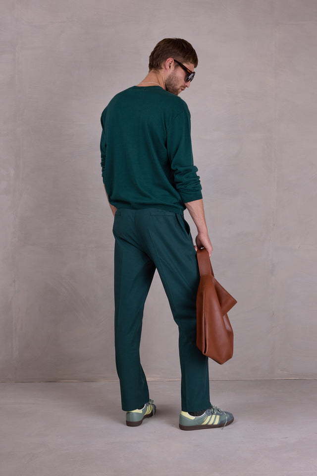 Nathalie Vleeschouwer Fabrice Broek In Bottle Green