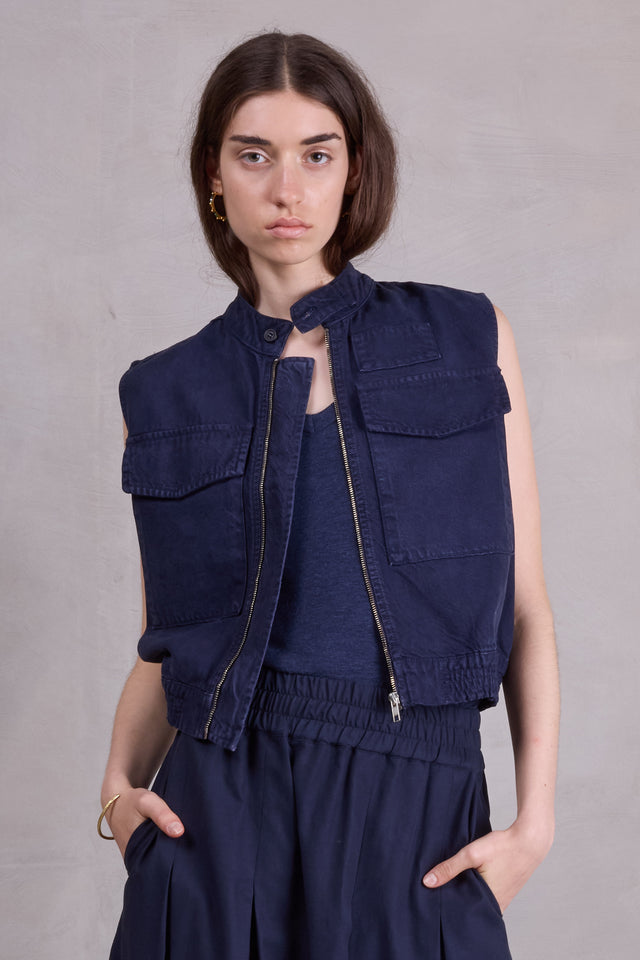 nathalie vleeschouwer Fallonn cargo jasje in night blue