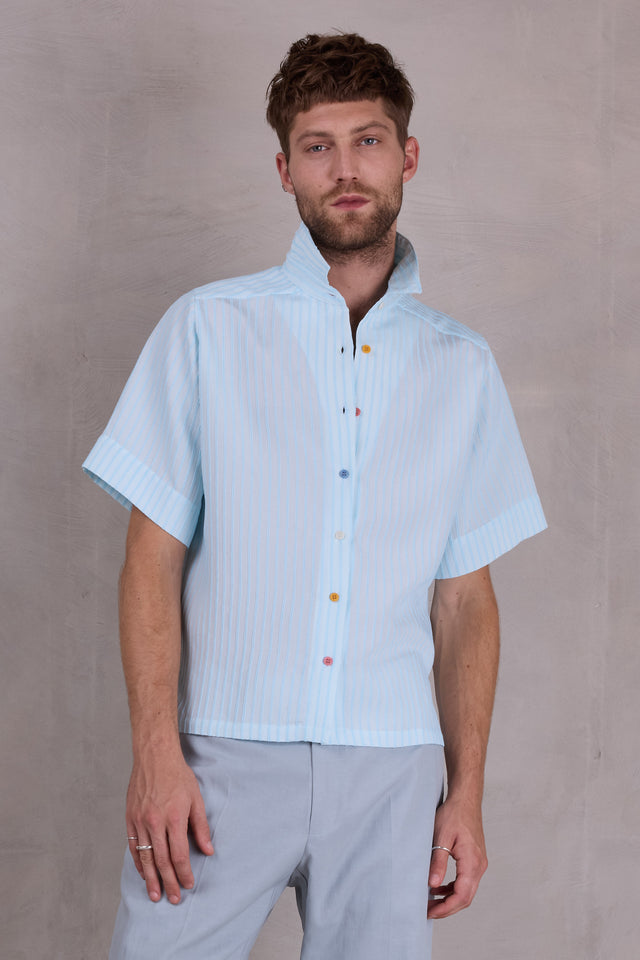 nathalie vleeschouwer Falma light blue gestreept hemd