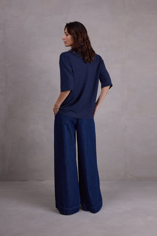 Nathalie Vleeschouwer Fanny Oversized Night Blue T-shirt