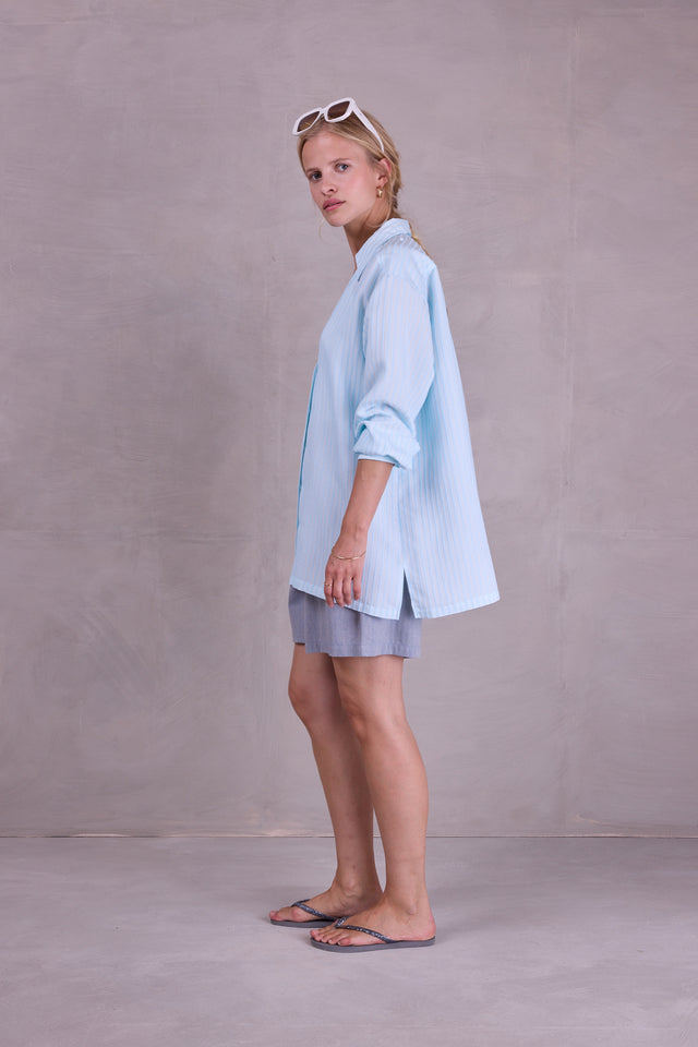 Nathalie Vleeschouwer Felicia Oversized Lichtblauw Hemd