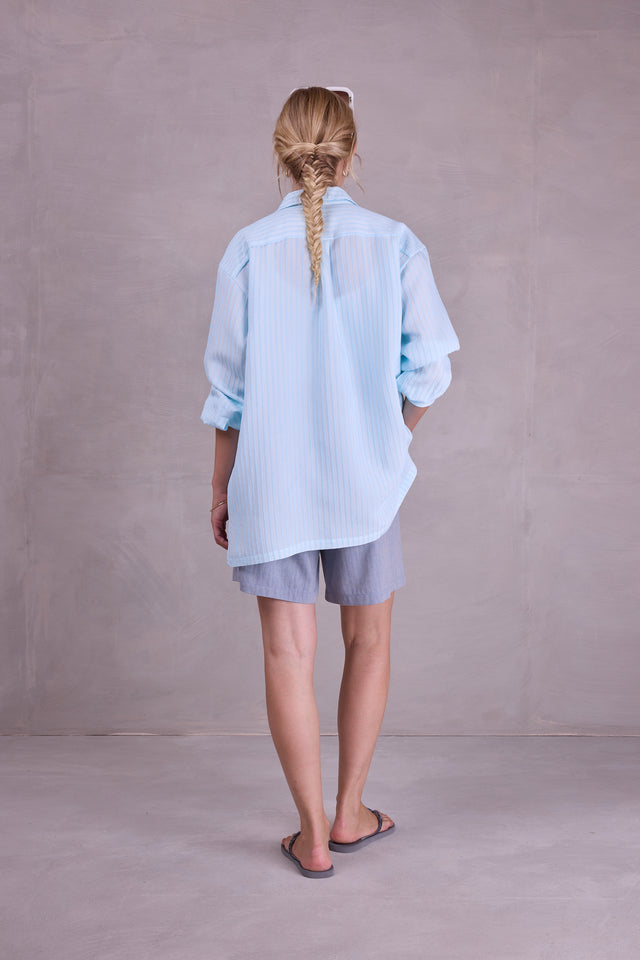 Nathalie Vleeschouwer Felicia Oversized Lichtblauw Hemd