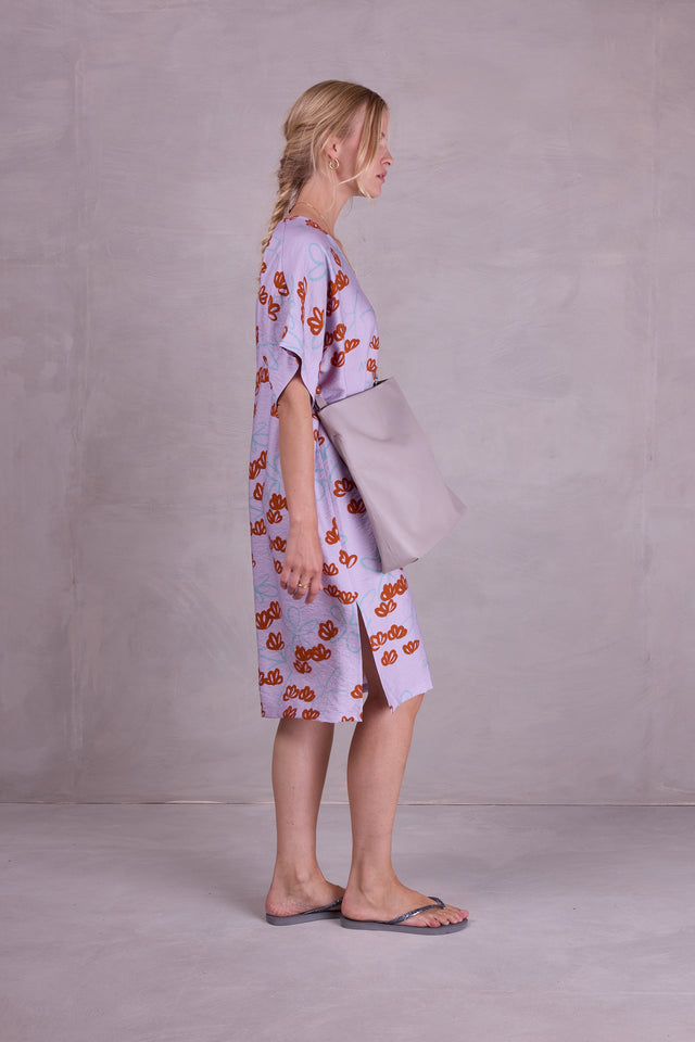 Nathalie Vleeschouwer Femme Jurk In Red Akebia Flowers